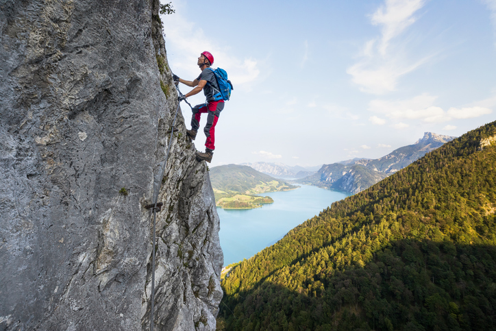 Rock climbing in Alps